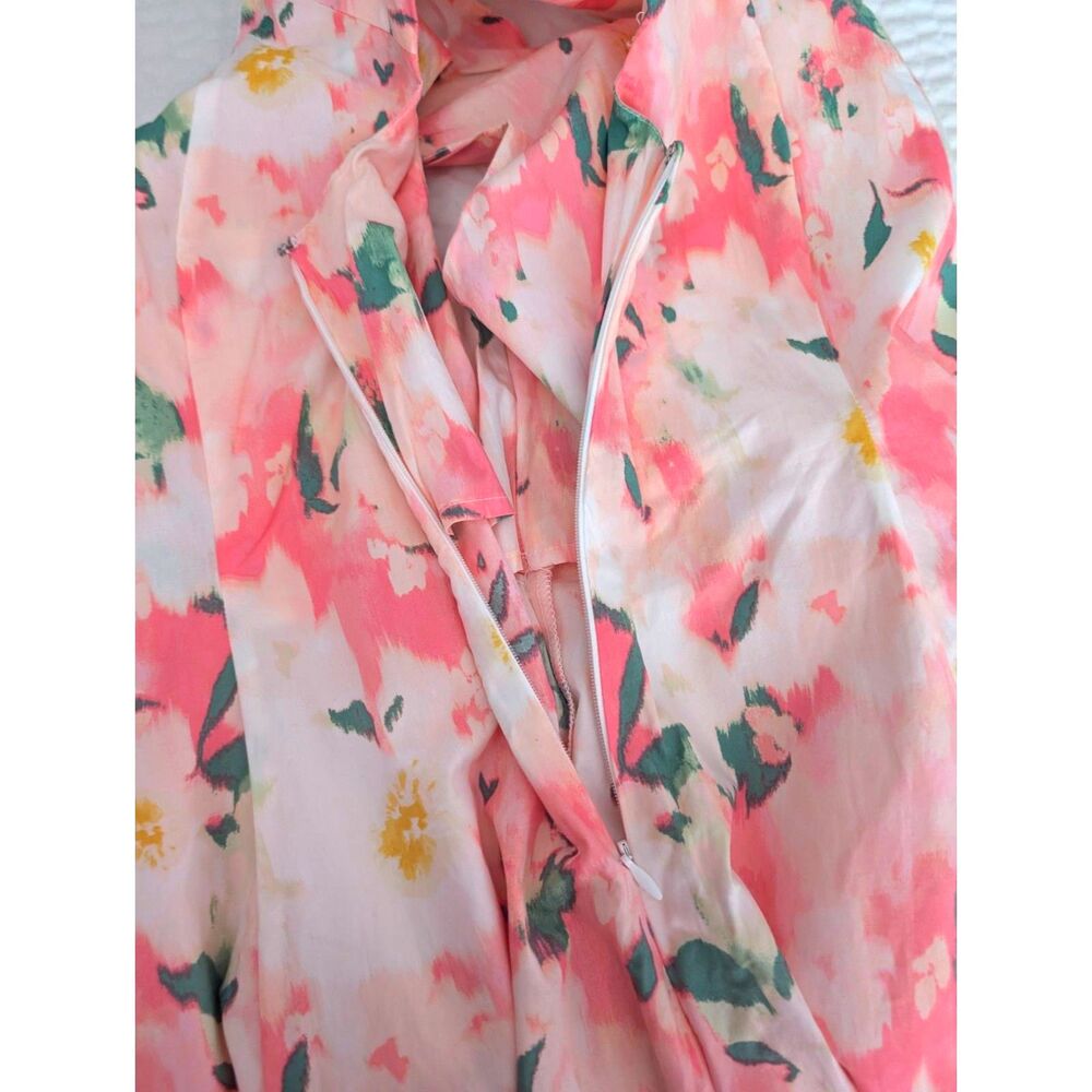 A New Day Women's Corset Mini A-Line Dress Pink Floral Size 10 - Picture 8 of 9